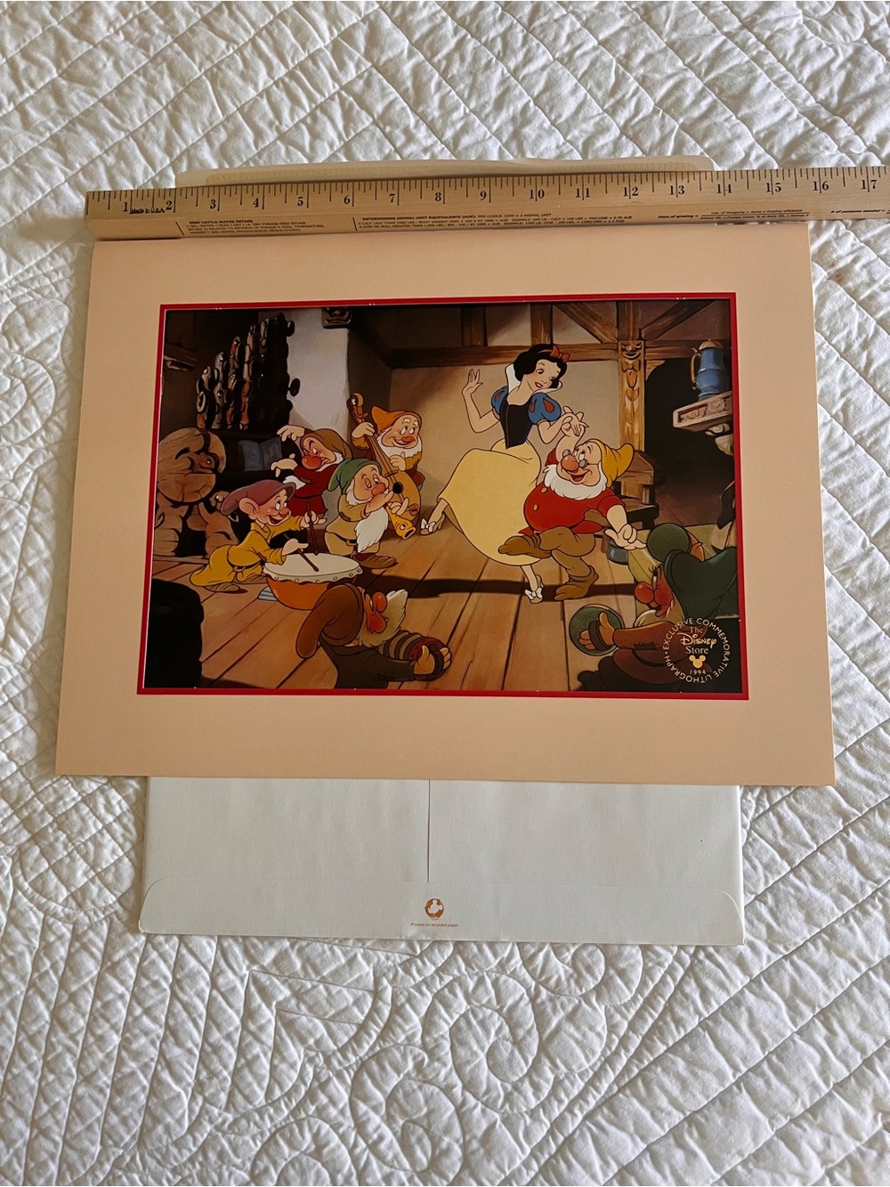 Snow White & The Seven Dwarfs Disney Store Lithograph